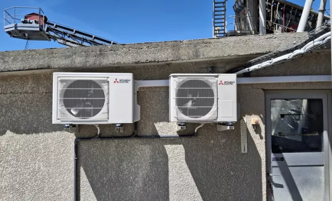 Installation de deux pompe à chaleur air air de marque Mitsubishi à la carriere Lafitte à Pontonx, Mont-de-Marsan, NEO CLIMAT